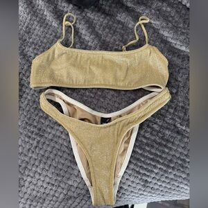 Triangl gold bikini size medium worn once